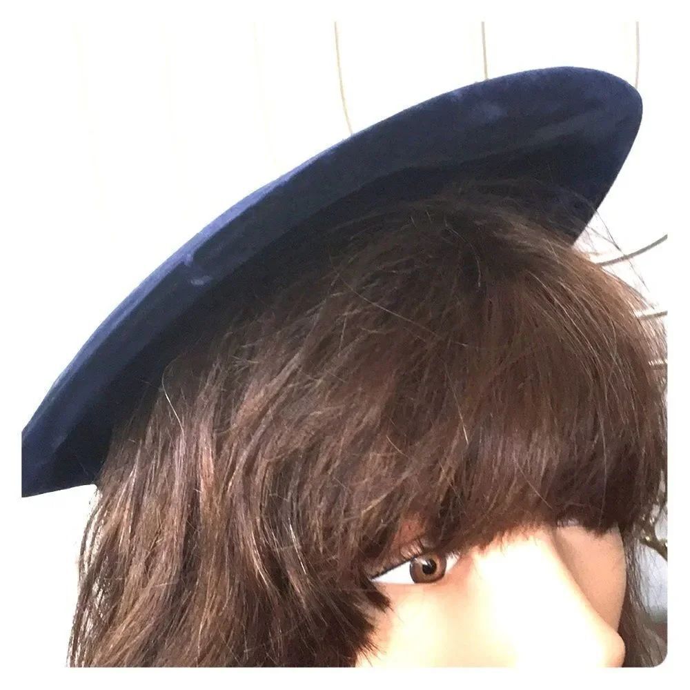 Vintage Navy Velvet New York Nell Hat